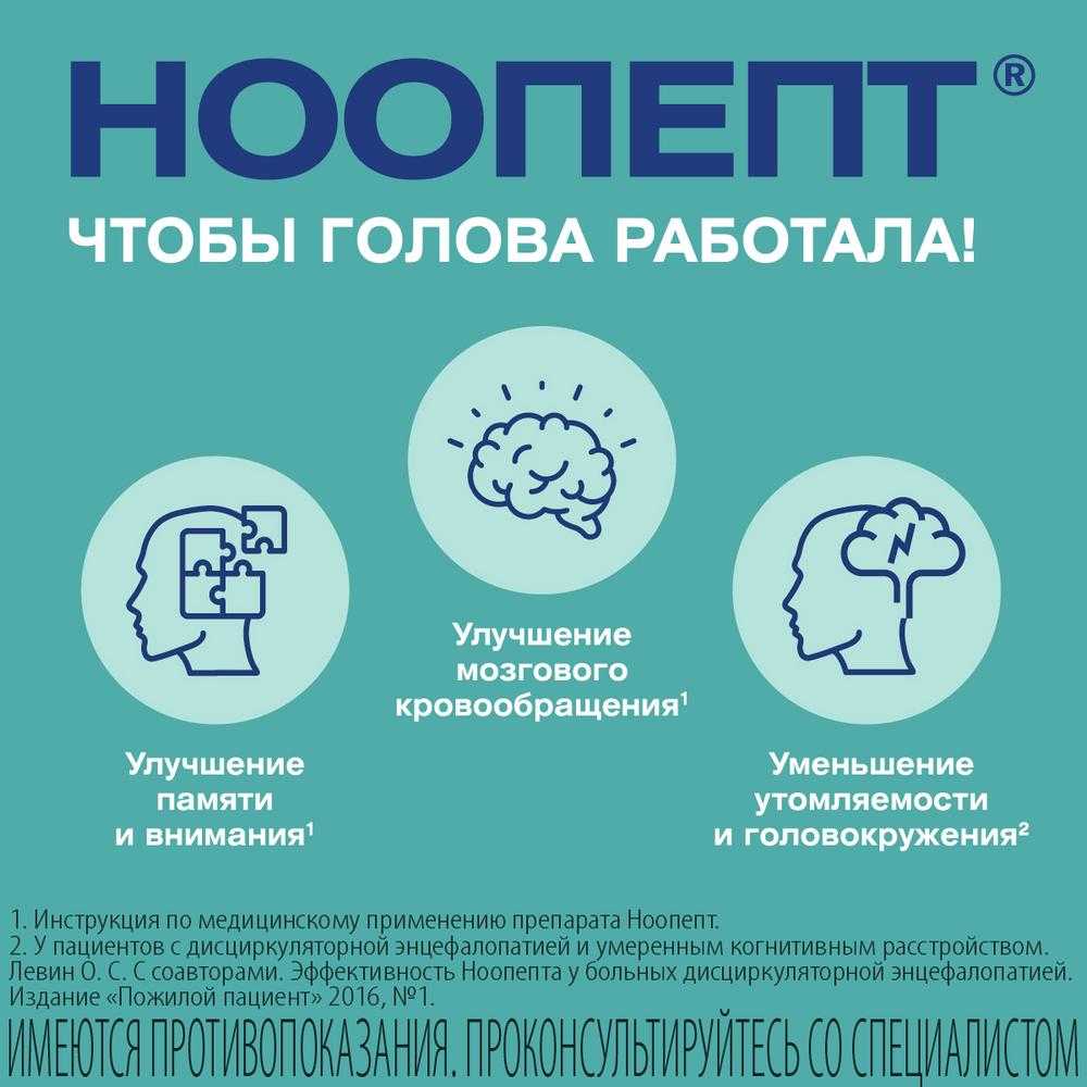 Купить Ноопепт для улучшения памяти и работы мозга таб. 10мг 50шт .